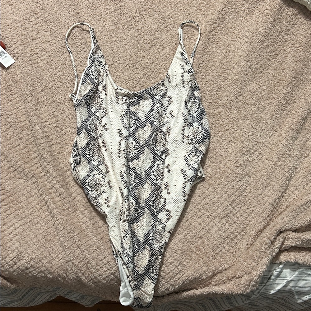 Pacsun Salero Swim Snakeskin Print One Piece Swimsuit